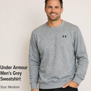 Men's Under Armour Gray Crewneck Sweatshirt, Medium